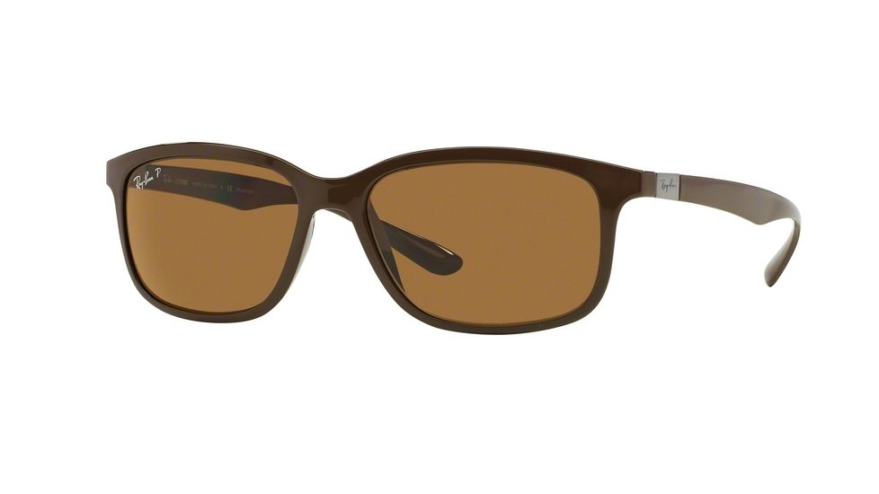 Ray-Ban RB4215 Sunglasses 612783-57 - Dark Brown Frame, Polar Brown Lenses