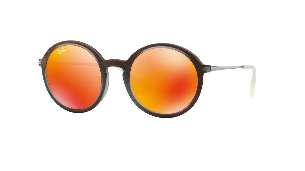 Ray-Ban RB4222 Progressive Prescription Sunglasses RB4222-61676Q-50 - Lens Diameter 50 mm, Frame Color Shot Red Rubber
