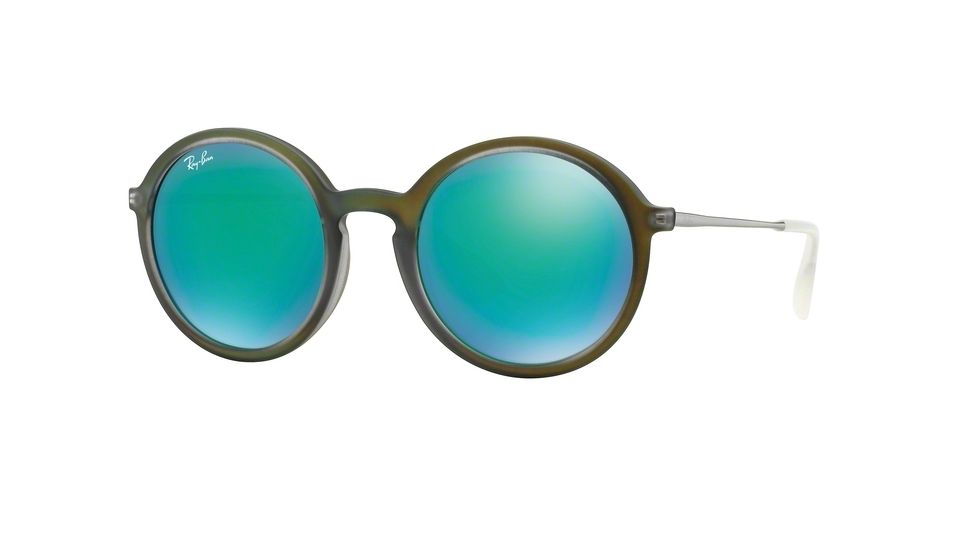 Ray-Ban RB4222 Progressive Prescription Sunglasses RB4222-61693R-50 - Lens Diameter 50 mm, Frame Color Shot Green Rubber