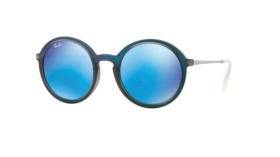 Ray-Ban RB4222 Progressive Prescription Sunglasses RB4222-617055-50 - Lens Diameter 50 mm, Frame Color Shot Blue Rubber