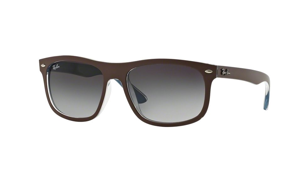 Ray-Ban RB4226 Progressive Prescription Sunglasses RB4226-61898G-56 - Lens Diameter 56 mm, Frame Color Top Matte Choccolate On Blue
