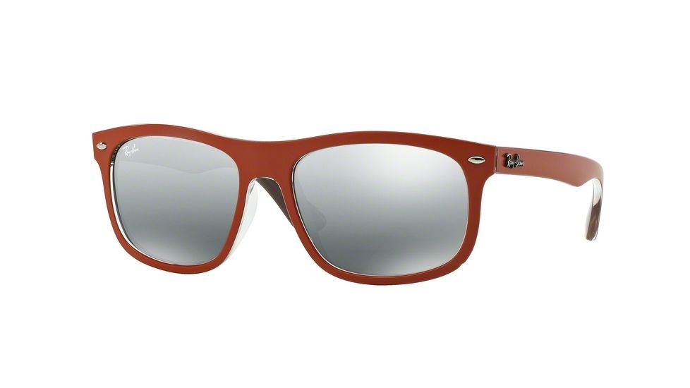 Ray-Ban RB4226 Progressive Prescription Sunglasses RB4226-619088-56 - Lens Diameter 56 mm, Frame Color Top Mat Orange On Violet
