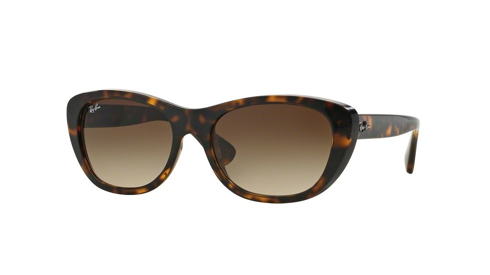 Ray-Ban RB4227 Sunglasses 710/13-55 - Light Havana Frame, Brown Gradient Lenses