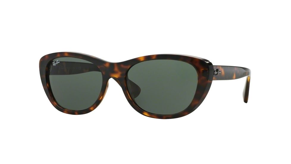 Ray-Ban RB4227 Sunglasses 710/71-55 - Havana Frame, Green Lenses