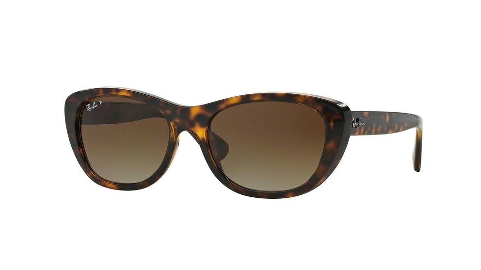 Ray-Ban RB4227 Sunglasses 710/T5-55 - Light Havana Frame, Brown Gradient Polar Lenses