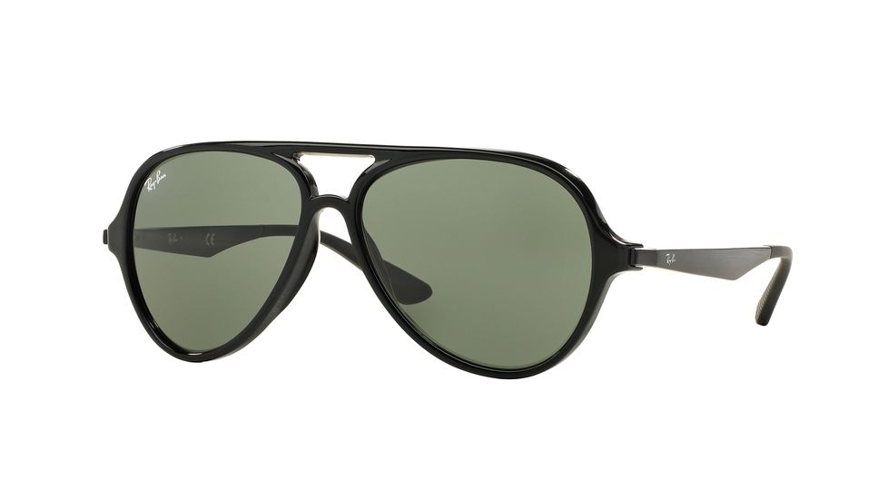 Ray-Ban RB4235F Sunglasses 901-59 - Black Frame, Green Lenses