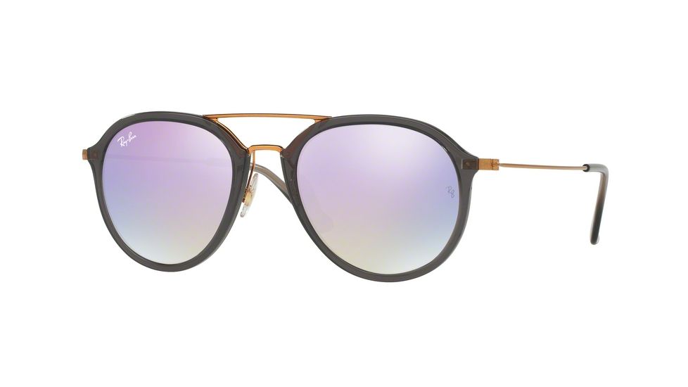 Ray-Ban RB4253 Single Vision Prescription Sunglasses RB4253-62377X-53 - Lens Diameter 53 mm, Frame Color Shiny Grey