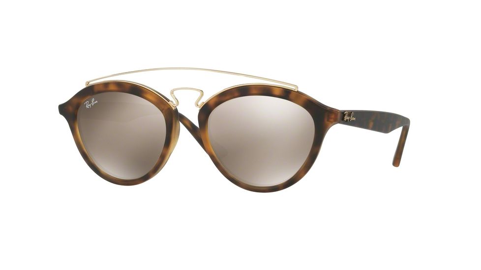 Ray-Ban RB4257 Progressive Prescription Sunglasses RB4257-60925A-53 - Lens Diameter 53 mm, Frame Color Matte Havana