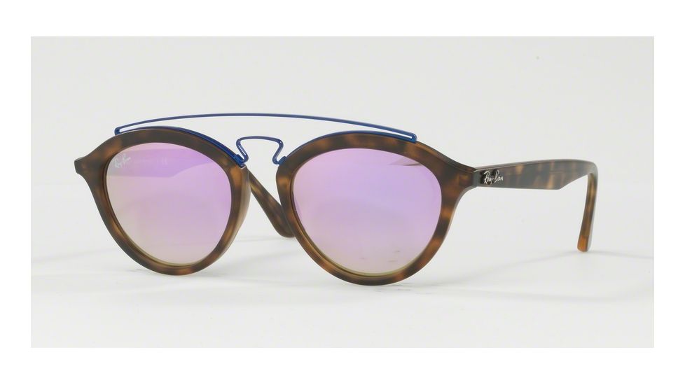 Ray-Ban RB4257 Progressive Prescription Sunglasses RB4257-6266B0-53 - Lens Diameter 53 mm, Frame Color Matte Havana