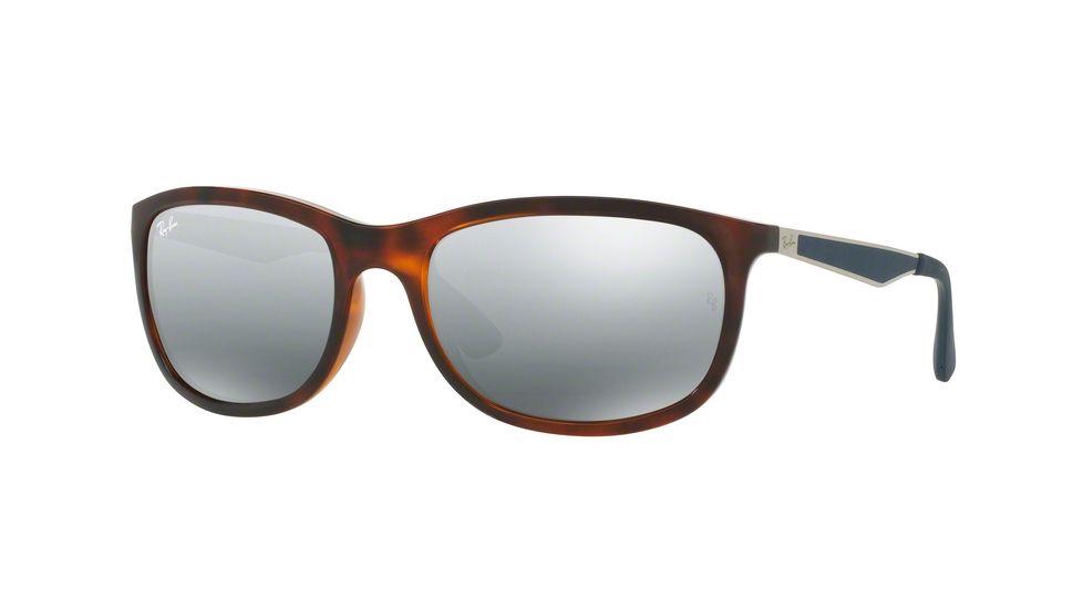 Ray-Ban RB4267 Sunglasses 625788-59 - Shiny Red Havana Frame, Mirror Gradient Grey Lenses