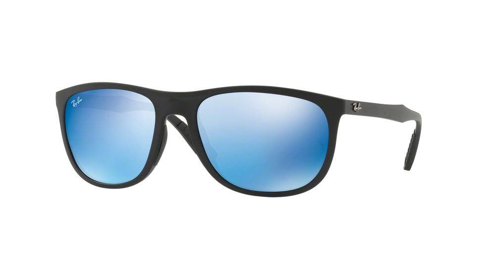 Ray-Ban RB4291 Sunglasses 601S55-58 - Matte Black Frame, Blue Mirror Blue Lenses