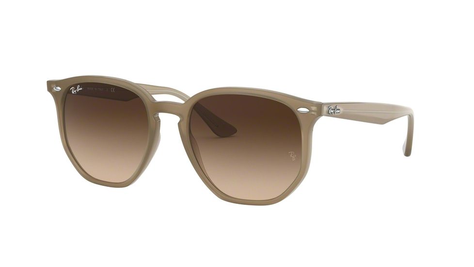 Ray-Ban RB4306F Progressive Prescription Sunglasses, 54mm, Beige, RB4306F-616613-54-PRO