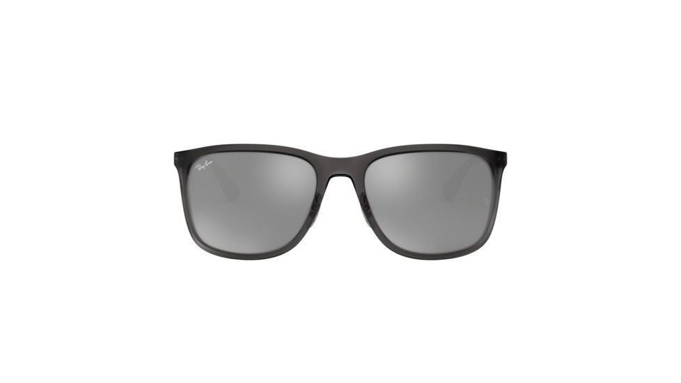 Ray-Ban RB4313 Progressive Prescription Sunglasses, 58mm, Matte Trasparent Grey, RB4313-637988-58-PRO