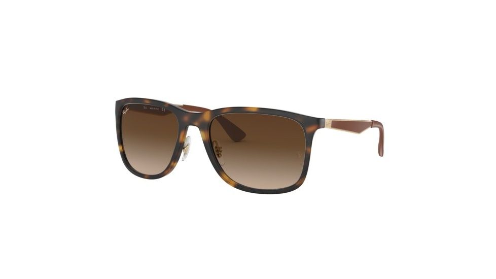 Ray-Ban RB4313 Progressive Prescription Sunglasses, 58mm, Matte Havana, RB4313-894-13-58-PRO