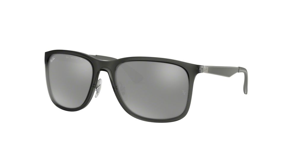 Ray-Ban RB4313 Sunglasses 637988-58 - Matte Trasparent Grey Frame, Grey Mirror Silver Gradient Lenses