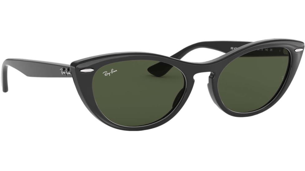 Ray-Ban RB4314N Sunglasses 601/31-54 - Womens, Black Frame, Green Lenses