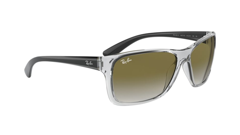 Ray-Ban RB4331F Sunglasses 64777Z-61 - , Light Grey Gradient Green Lenses