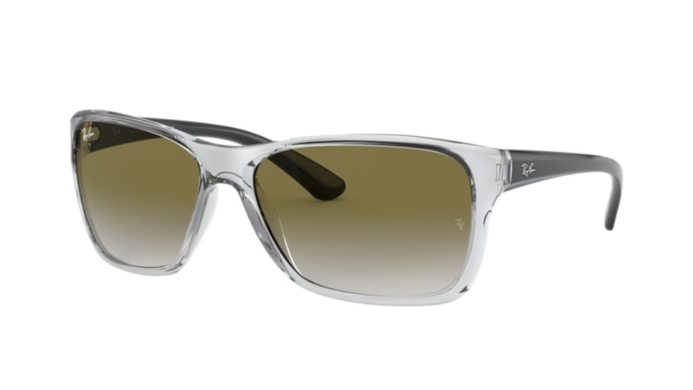 Ray-Ban RB4331F Sunglasses 64777Z-61 - , Light Grey Gradient Green Lenses