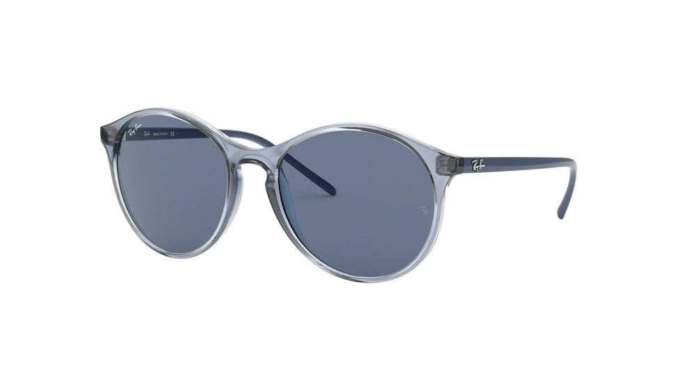 Ray-Ban RB4371 Sunglasses 639980-55 - Trasparent Blue Frame, Blue Lenses