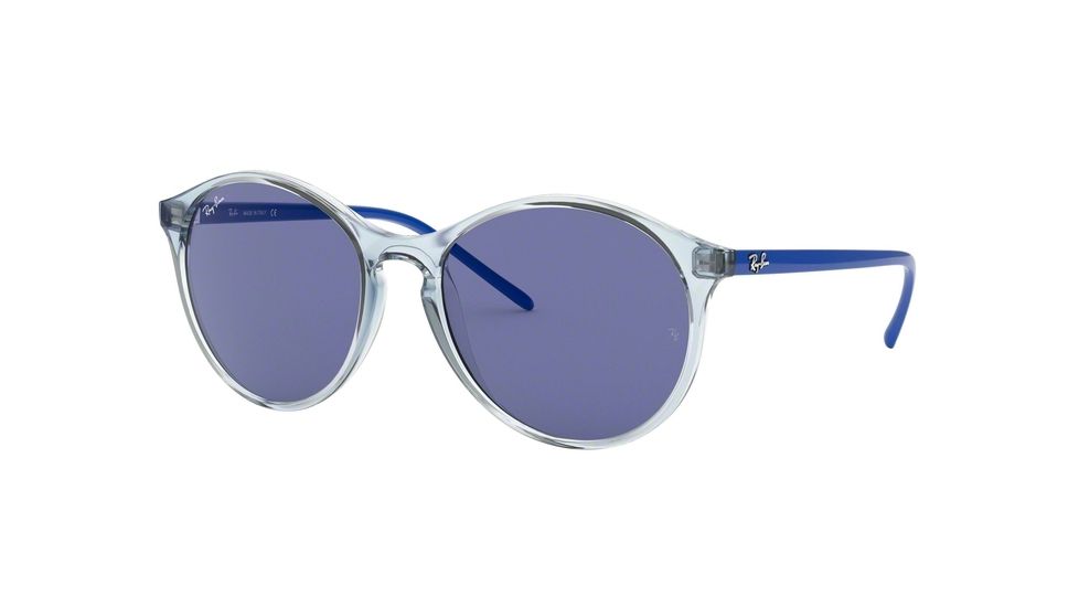 Ray-Ban RB4371 Sunglasses 640176-55 - Trasparent Light Blue Frame, Violet Lenses