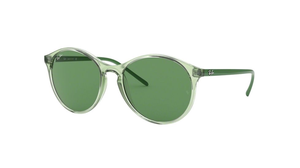 Ray-Ban RB4371 Sunglasses 6402/2-55 - Trasparent Green Frame, Green Lenses