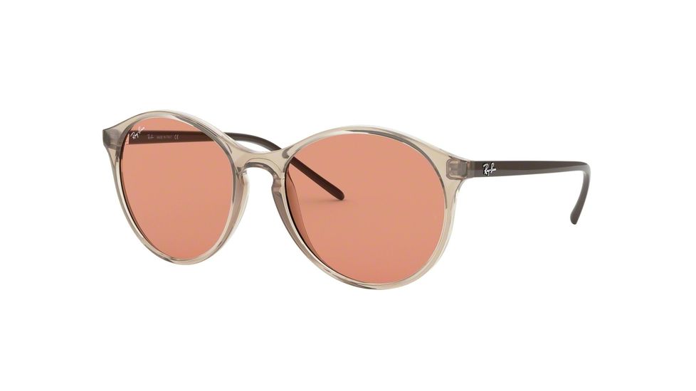 Ray-Ban RB4371 Sunglasses 640374-55 - Trasparent Light Brown Frame, Orange Lenses