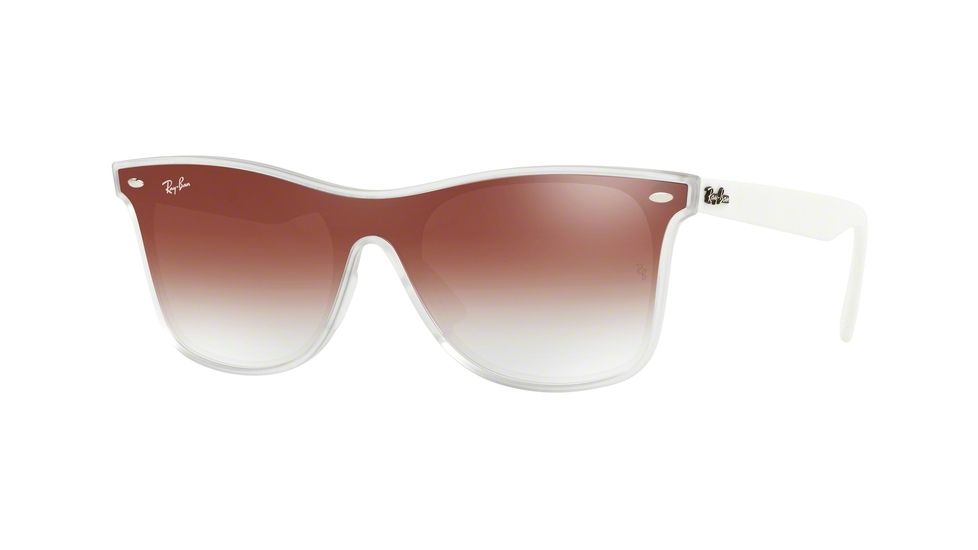 Ray-Ban RB4440N Sunglasses 6357V0-41 - Matte Trasparent Frame, Clear Gradient Red Mirror Red Lenses