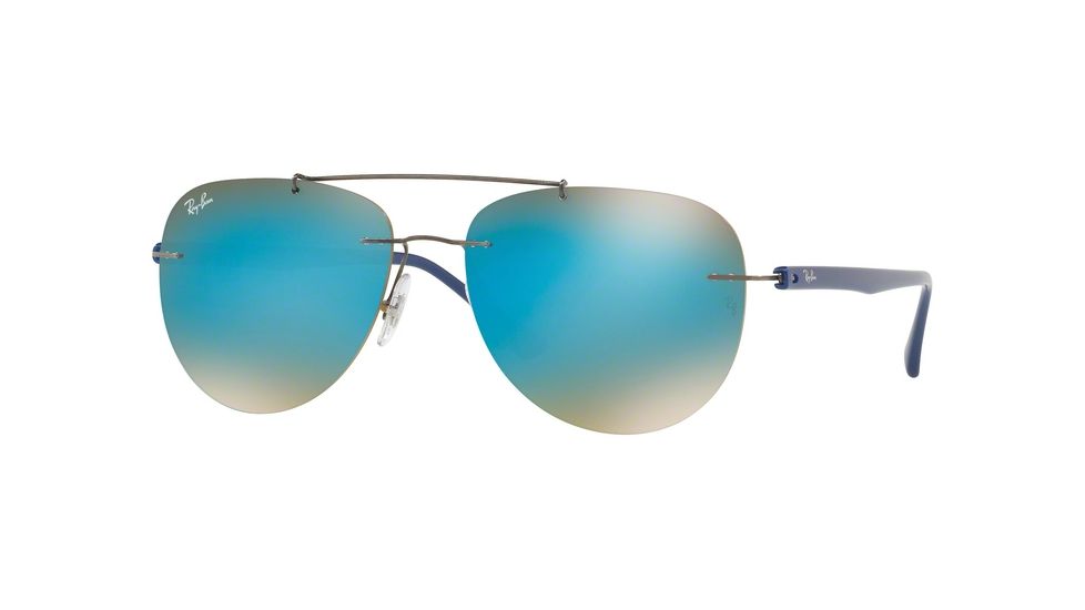 Ray-Ban RB8059 Single Vision Prescription Sunglasses RB8059-004-B7-57 - Lens Diameter 57 mm, Frame Color Gunmetal