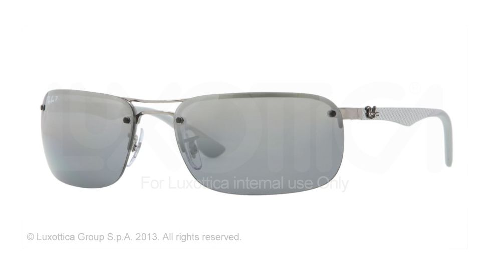 Ray-Ban CARBON FIBRE RB8310 Progressive Prescription Sunglasses RB8310-004-82-63 - Lens Diameter 63 mm, Frame Color Gunmetal