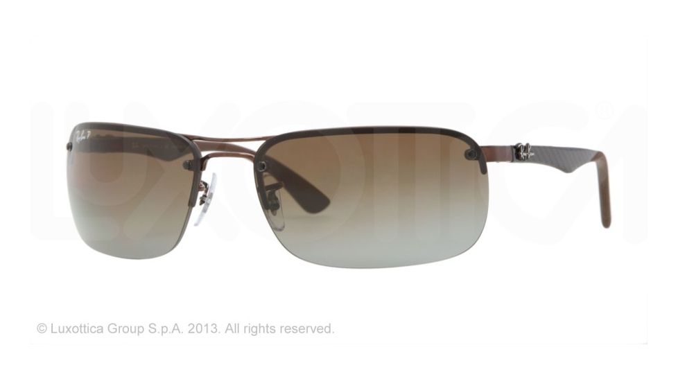 Ray-Ban CARBON FIBRE RB8310 Progressive Prescription Sunglasses RB8310-014-T5-63 - Lens Diameter 63 mm, Lens Diameter 63 mm, Frame Color Brown