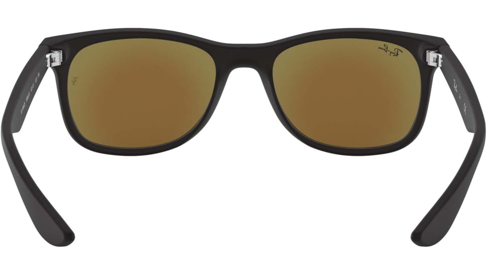 Ray-Ban RJ9052S New Wayfarer Sunglasses - Kid's, 100S55-47 - Matte Black Frame, Blue Mirror Lenses
