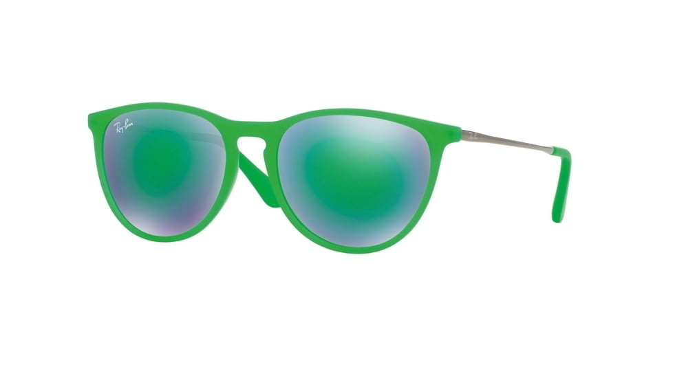 Ray-Ban RJ9060S Single Vision Prescription Sunglasses RJ9060S-70073R-50 - Lens Diameter 50 mm, Frame Color Green Fluo Trasp Rubber