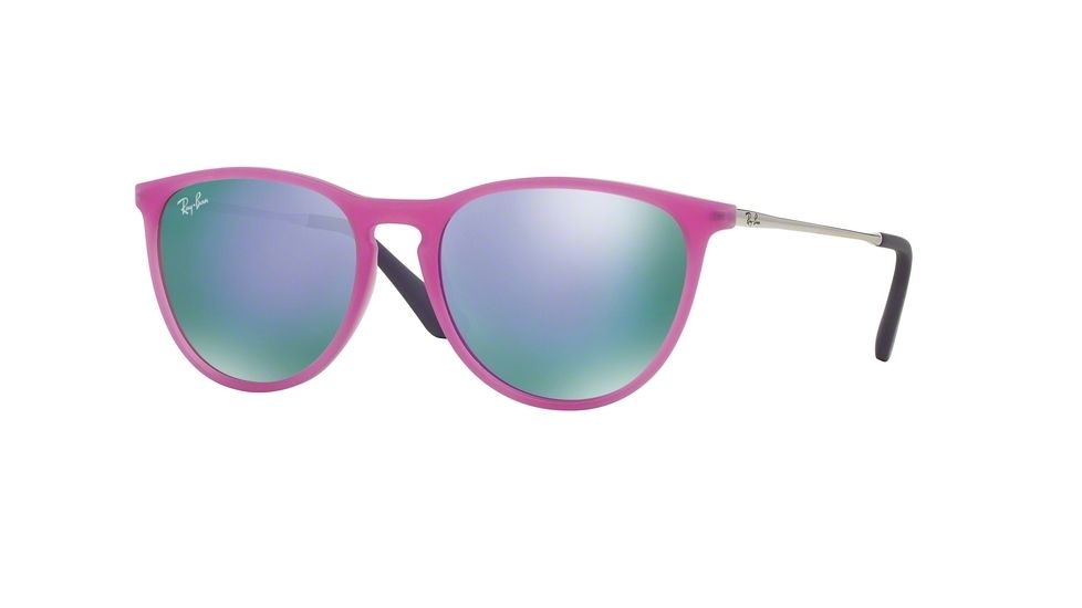 Ray-Ban RJ9060S Single Vision Prescription Sunglasses RJ9060S-70084V-50 - Lens Diameter 50 mm, Frame Color Violet Fluo Trasp Rubber