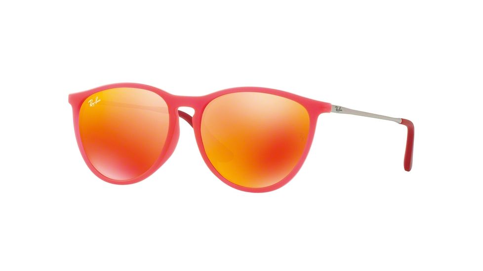 Ray-Ban RJ9060SF Progressive Prescription Sunglasses, 52mm, Fuxia Fluo Trasp Rubber, RJ9060SF-70096Q-52-PRO