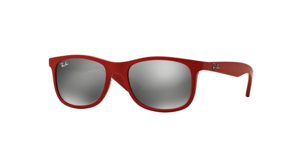 Ray-Ban RJ9062S Progressive Prescription Sunglasses RJ9062S-70156G-48 - Lens Diameter 48 mm, Frame Color Matte Red