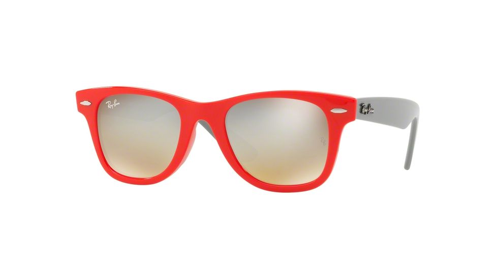Ray-Ban JUNIOR WAYFARER RJ9066S Progressive Prescription Sunglasses RJ9066S-7040B8-47 - Lens Diameter 47 mm, Frame Color Coral