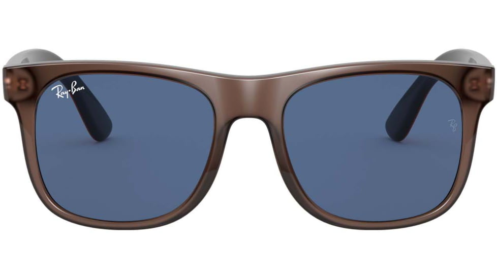 Ray-Ban RJ9069S Sunglasses, Transparent Brown, Dark Blue, 48, RJ9069S-707180-48