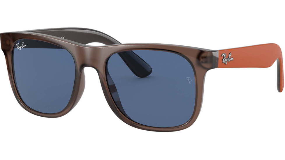 Ray-Ban RJ9069S Sunglasses, Transparent Brown, Dark Blue, 48, RJ9069S-707180-48