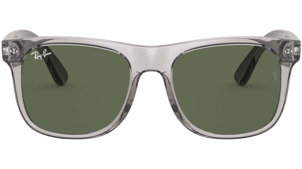 Ray-Ban RJ9069S Sunglasses, Transparent Grey, Dark Green, 48, RJ9069S-707071-48