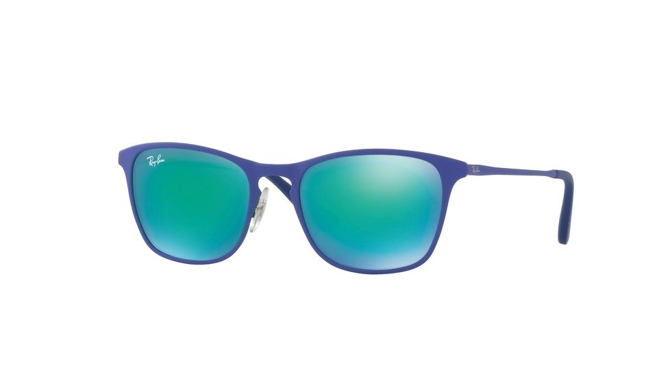 Ray-Ban RJ9539S Progressive Prescription Sunglasses RJ9539S-255-3R-48 - Lens Diameter 48 mm, Frame Color Rubber Green/blue