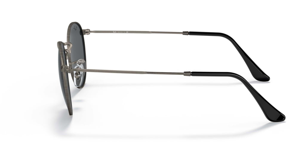 Ray-Ban Round Metal Sunglasses - Men's, Antique Gunmetal Frame, Dark Grey 53 mm Lenses, RB3447-9229B1-53