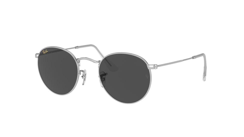Ray-Ban Round Metal Sunglasses - Men's, Gold Frame, Dark Grey 50 mm Lenses, RB3447-9198B1-50