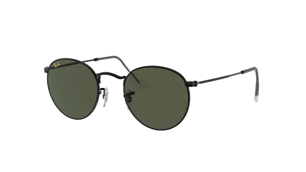 Ray-Ban Round Metal Sunglasses - Men's, Gold Frame, G-15 Green 53 mm Lenses, RB3447-919931-53