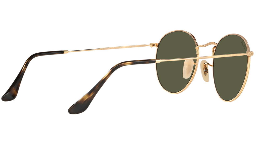 Ray-Ban ROUND METAL RB3447N Sunglasses 001/30-50 - Shiny Gold Frame, Grey-Flash Lenses