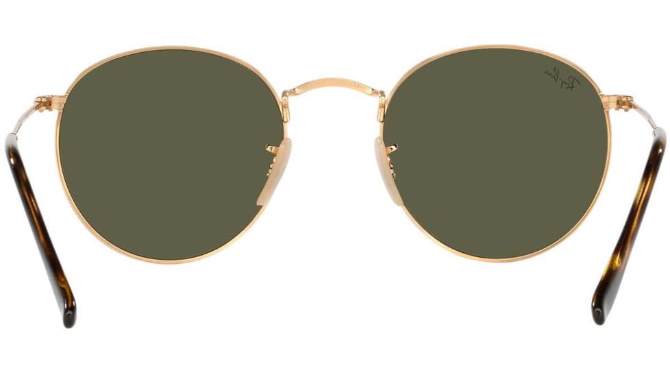 Ray-Ban ROUND METAL RB3447N Sunglasses 001/30-50 - Shiny Gold Frame, Grey-Flash Lenses