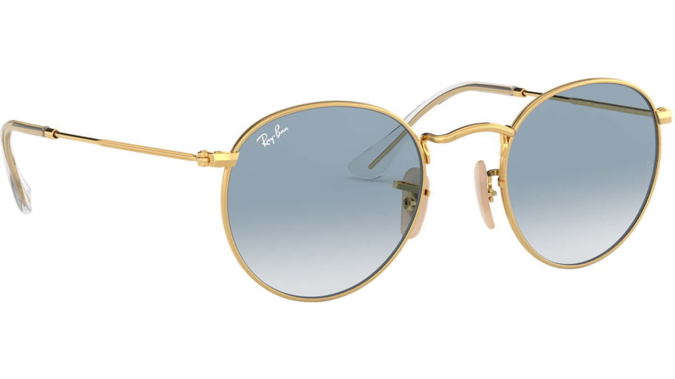 Ray-Ban ROUND METAL RB3447N Sunglasses 001/3F-50 - Arista Frame, Crystal White Grad. Blue Lenses