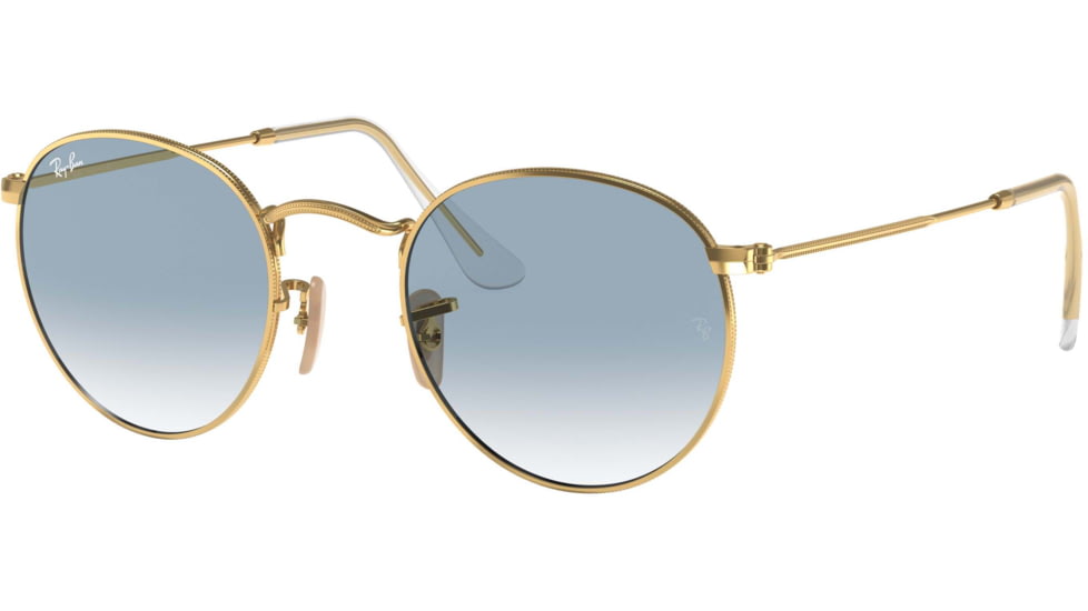 Ray-Ban ROUND METAL RB3447N Sunglasses 001/3F-50 - Arista Frame, Crystal White Grad. Blue Lenses