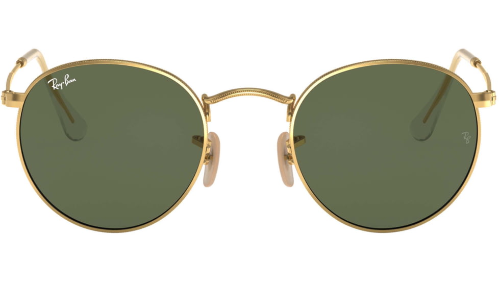 Ray-Ban ROUND METAL RB3447N Sunglasses 001-53 - Arista Frame, Crystal Green Lenses