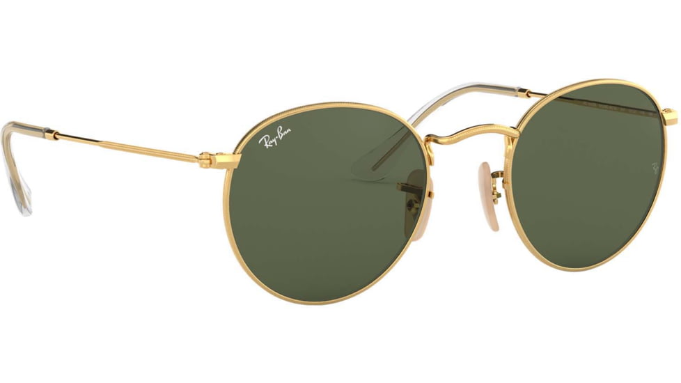 Ray-Ban ROUND METAL RB3447N Sunglasses 001-53 - Arista Frame, Crystal Green Lenses