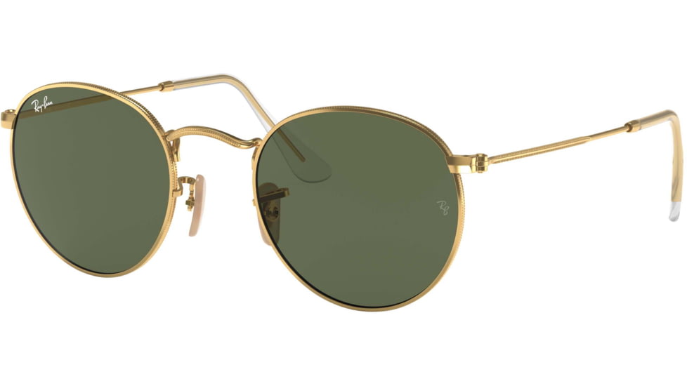 Ray-Ban ROUND METAL RB3447N Sunglasses 001-53 - Arista Frame, Crystal Green Lenses